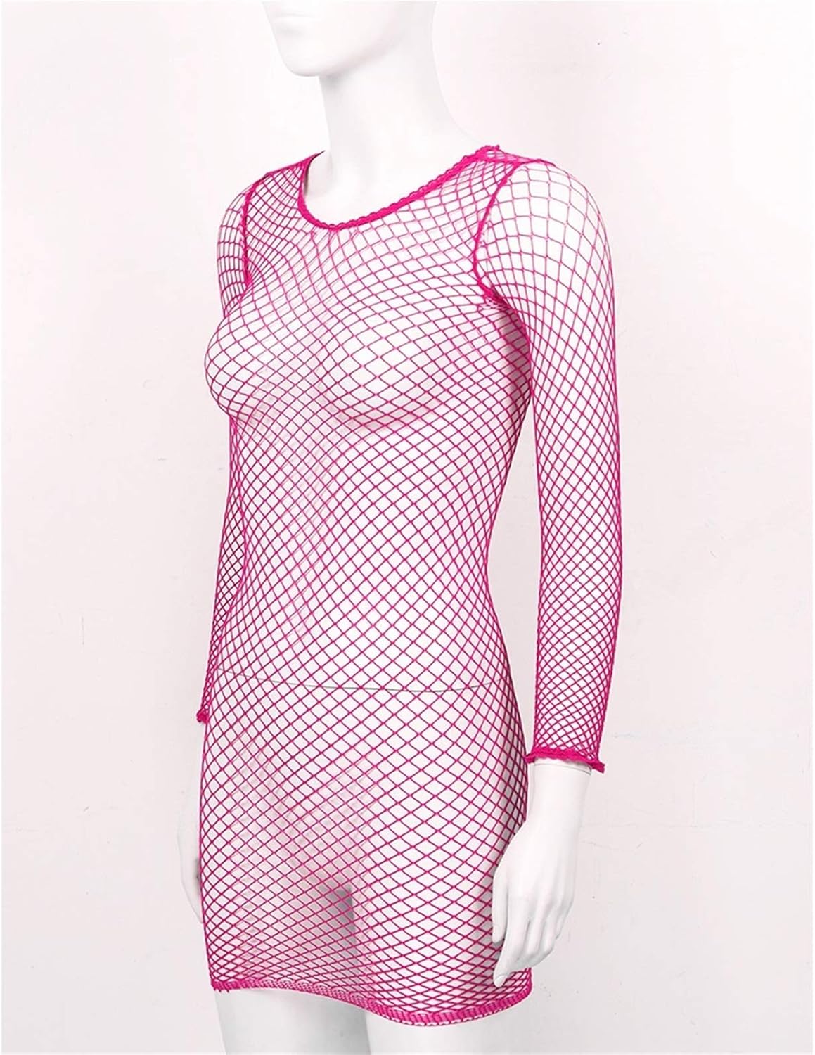 Active Women Lingerie Long Sleeves Mini Bodystocking Dress Mini Dress Clubwear