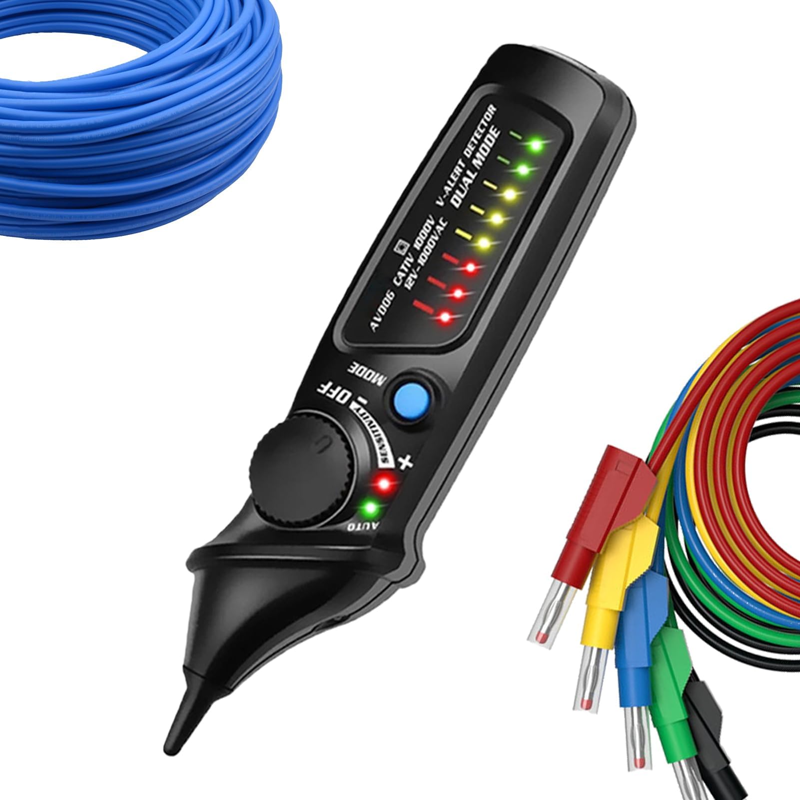 No Contact Voltage Detector | Socket Tester,Live Wire Testing Pen with Alarm and Flashlight,for Home Electricity Automotive Industrial Professional Electricians Maintenance Technicians