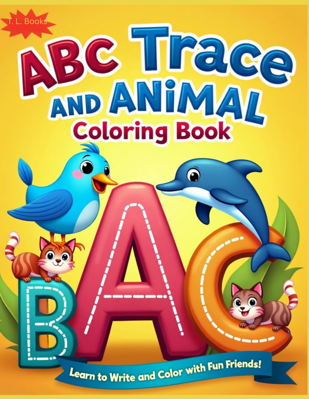 ABC Trace and Animal Coloring Book: A Fun Alphabet Workbook with Adorable Animal Friends