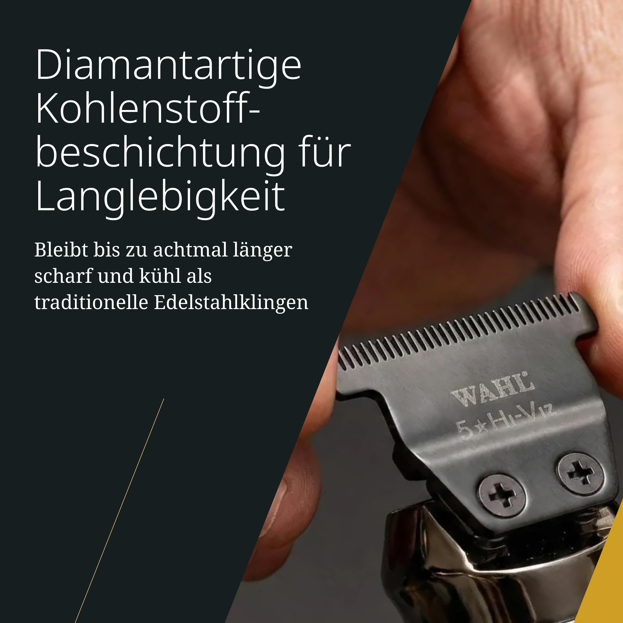 Wahl Hi-Viz Trimmer Ersatzklingen, 0,4 mm bis Null, 12er-Pack | Trimmer-Ersatzklingen mit diamantähnlicher Kohlenstoffbeschichtung, 8-mal länger scharf, 0,4 mm bis Null-Einstellung