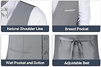 Vista 5 de Chaleco de traje para hombre, chaleco de esmoquin para boda, chaleco formal con cuello en V