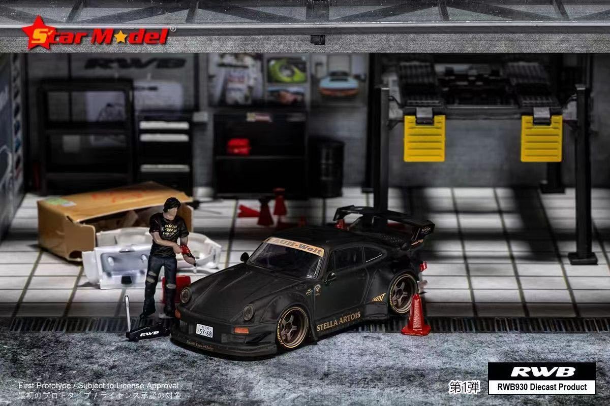 Amazon | 1/64 Star Model ミニカー Rauh-Welt RWB 930 GT Stella 黒