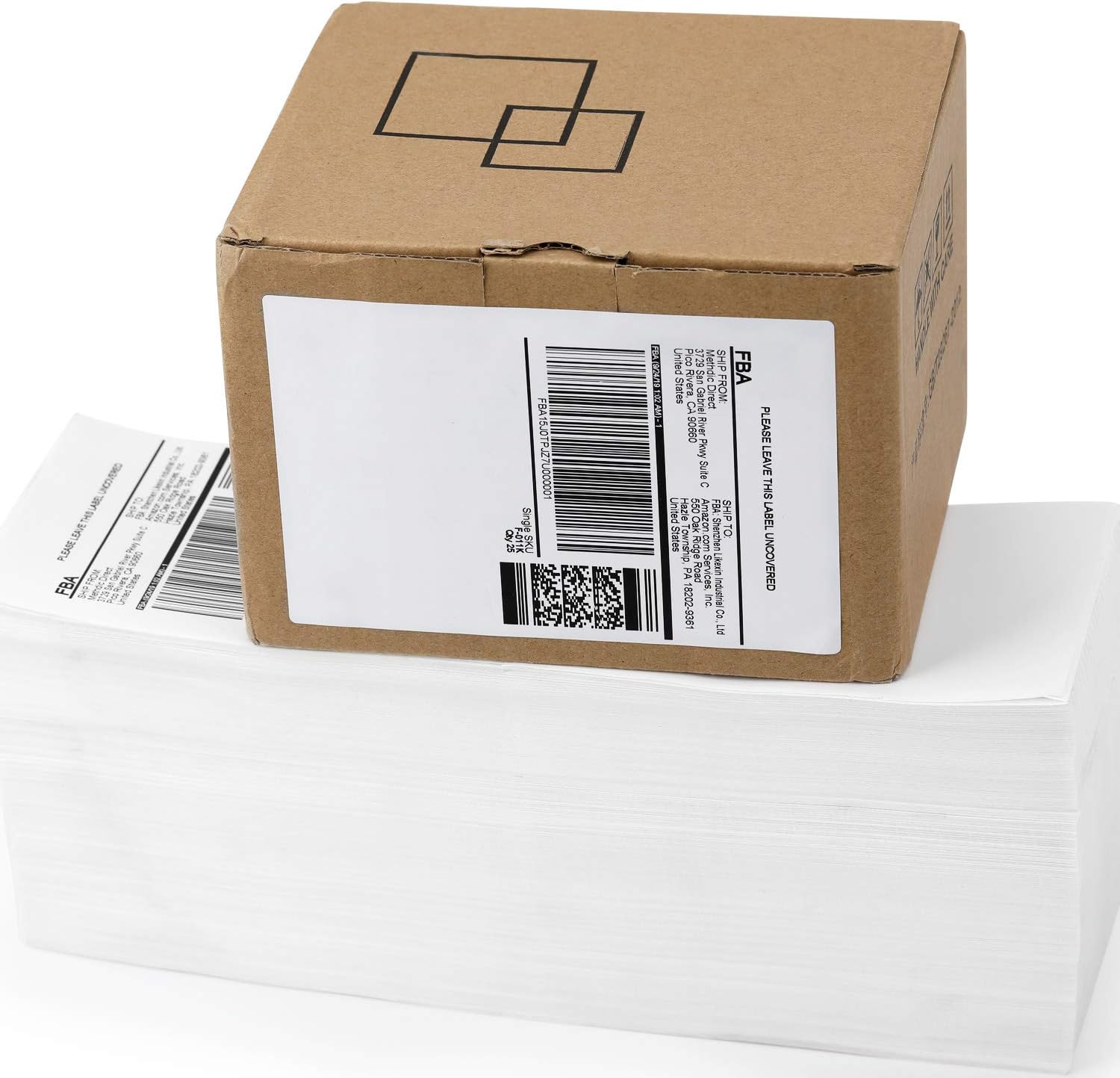 Methdic 4x6 Fold Thermal Direct Shipping Label for UPS USPS 1 Stack (1000 Labels)