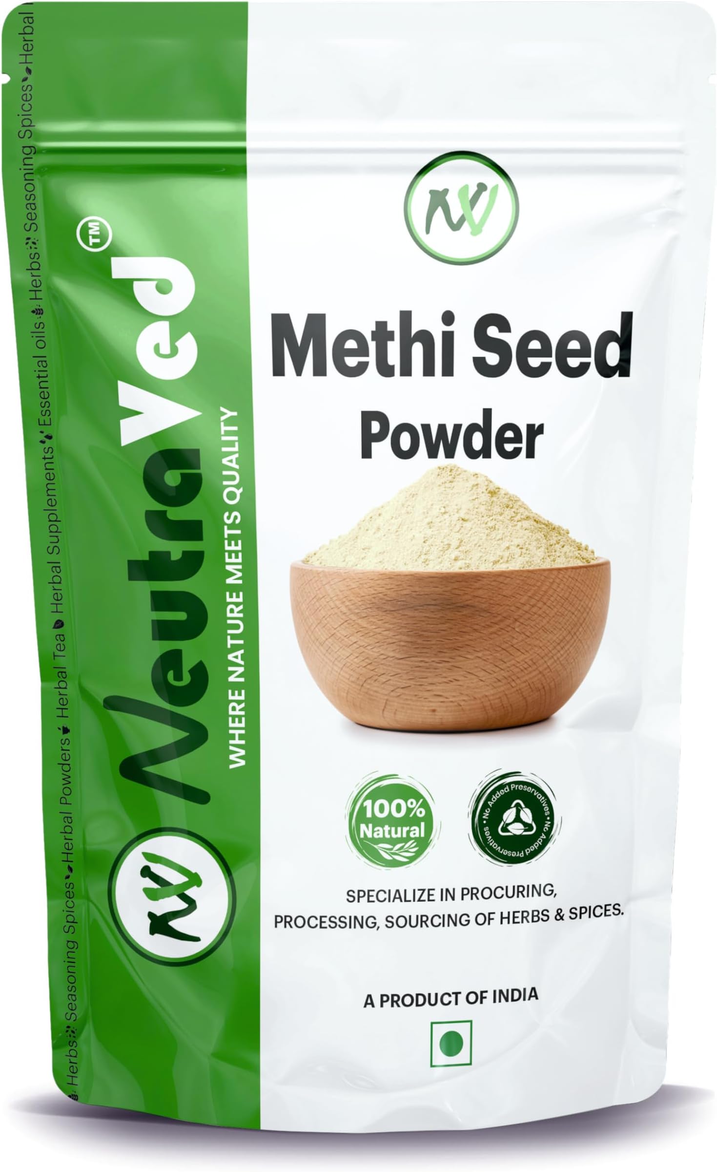 NeutraVed Methi Powder - 350g | Pure Fenugreek Seed Powder for Hair, Skin - R...