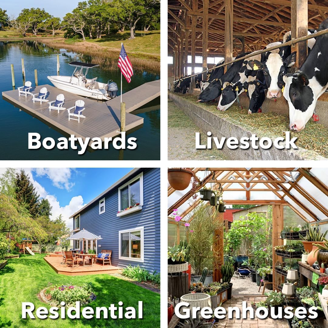 55 Gallon Gold Insect Misting System Kit - for Mosquitos, Flies, Pests, Repairs, Expansion, Tune-up, Backyard, Patio, Barns, Gardens, Greenhouses, Farms, Stables