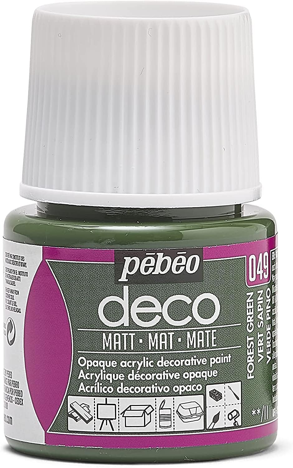 Pebeo Deco Matt, Forest Green, 45 ml