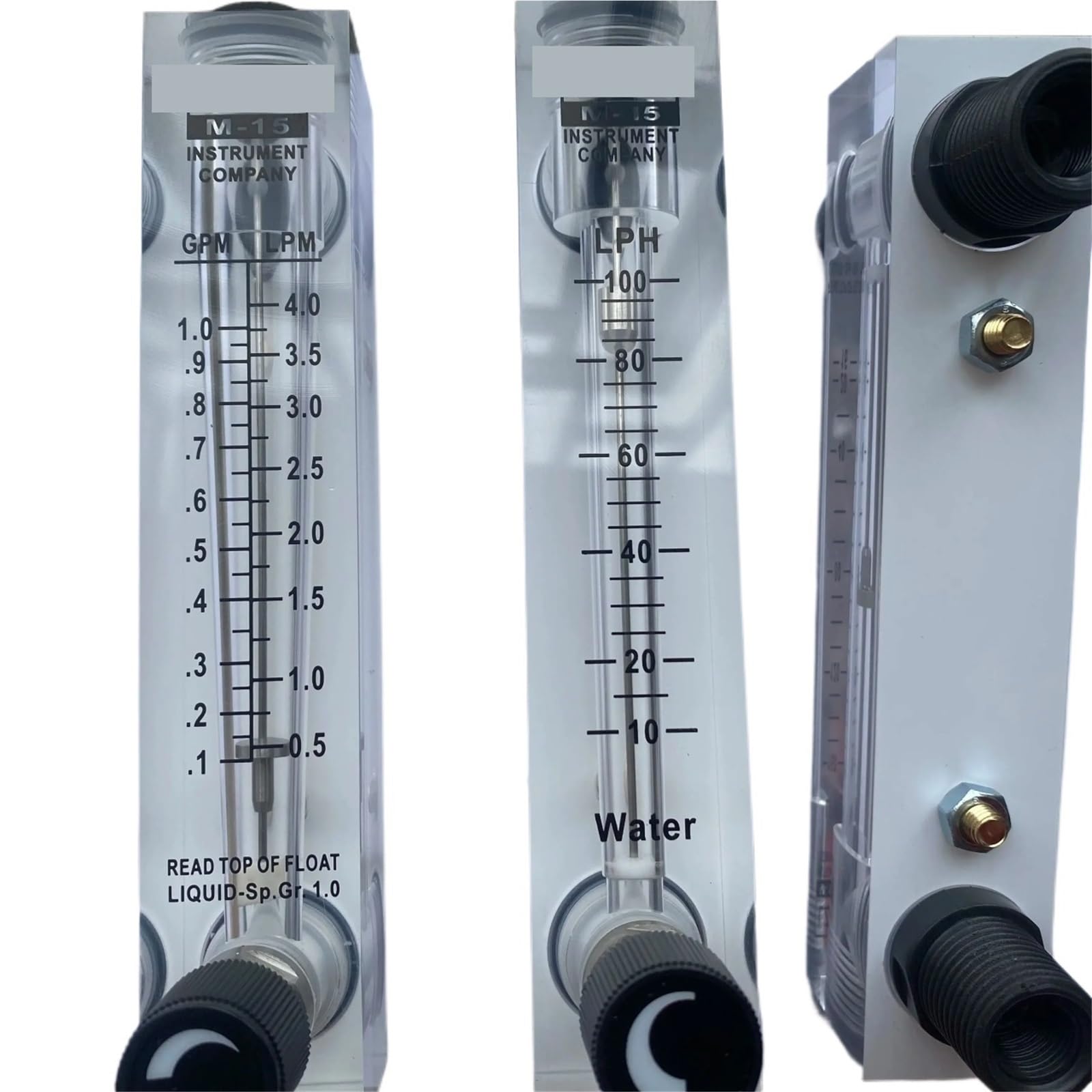 Débitmètre de liquide d'eau LZT-M15 rotamètre de panneau vanne de commande - 3
