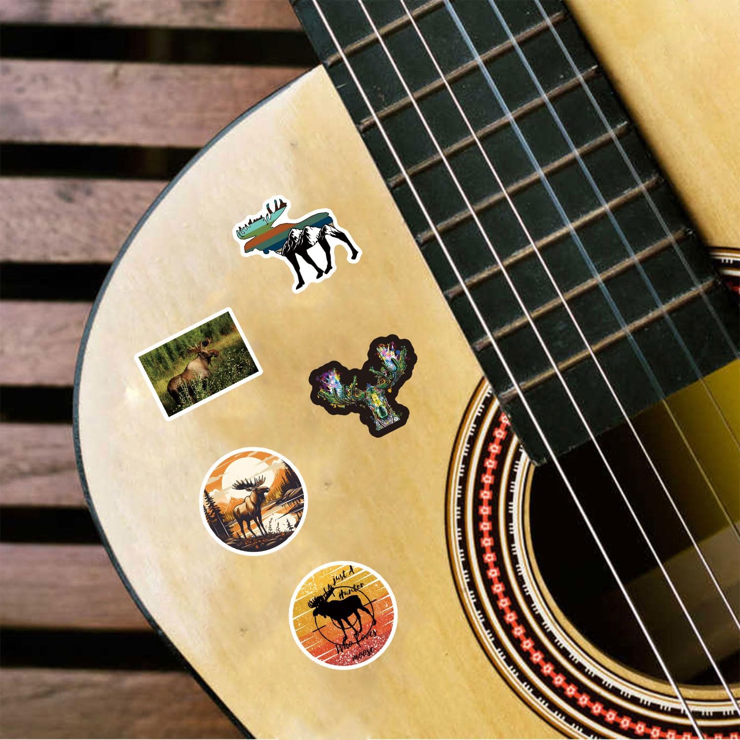 62Pcs Moose Stickers Pack, Aesthetic Vinyl Waterproof Sticker Decals for Water Bottle,Laptop,Phone,Skateboard,Scrapbooking,Bumper for Fans for Party Supply - Image 6