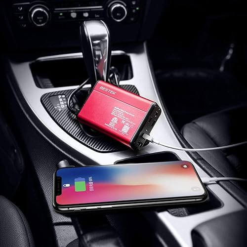 Vista 2 de BESTEK Inversor de potencia Rojo