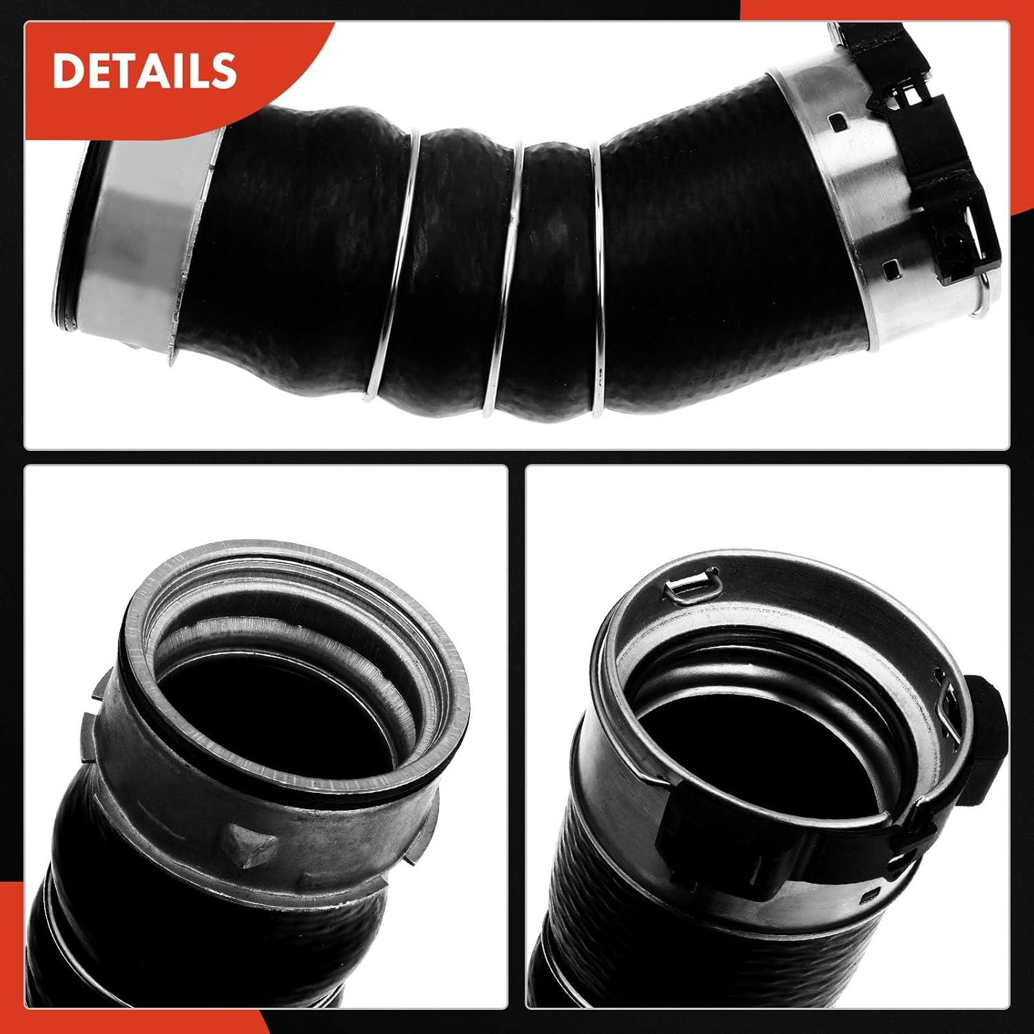 A-Premium Turbocharger Intercooler Hose Compatible with E90 Serise BMW 335d 2009-2011, L6 3.0L, Turbocharged, Replace# 11617812274