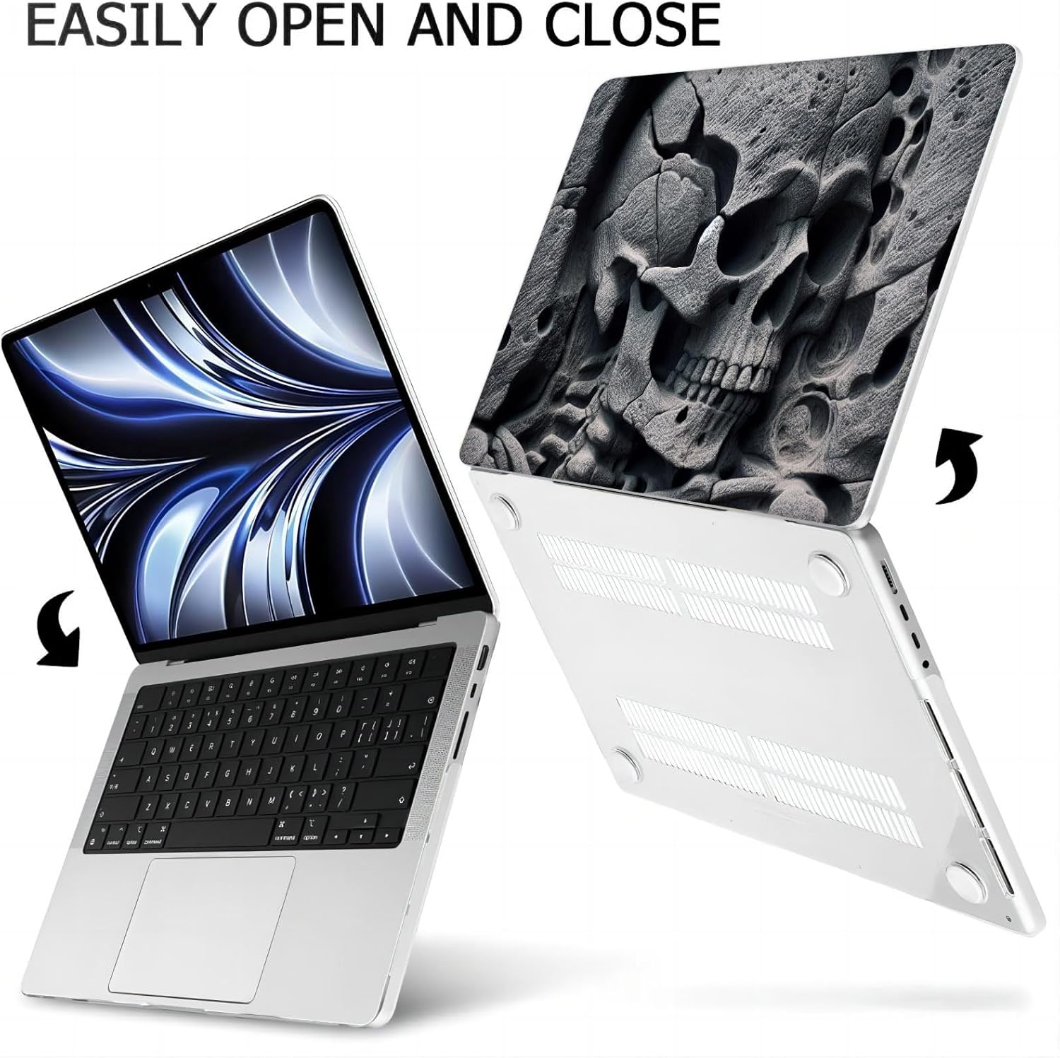 Compatible with MacBook Neo 13-inch, Hard Shell Case with Keyboard Cover and Screen Protector (A3404 A18 Pro chip, 2026 Release) - Skull MC21709