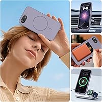 Vista 467 de Miracase Funda diseñada para iPhone 13 Pro Max con protector de pantalla, [forro de microfibra suave antiarañazos], funda protectora de silicona