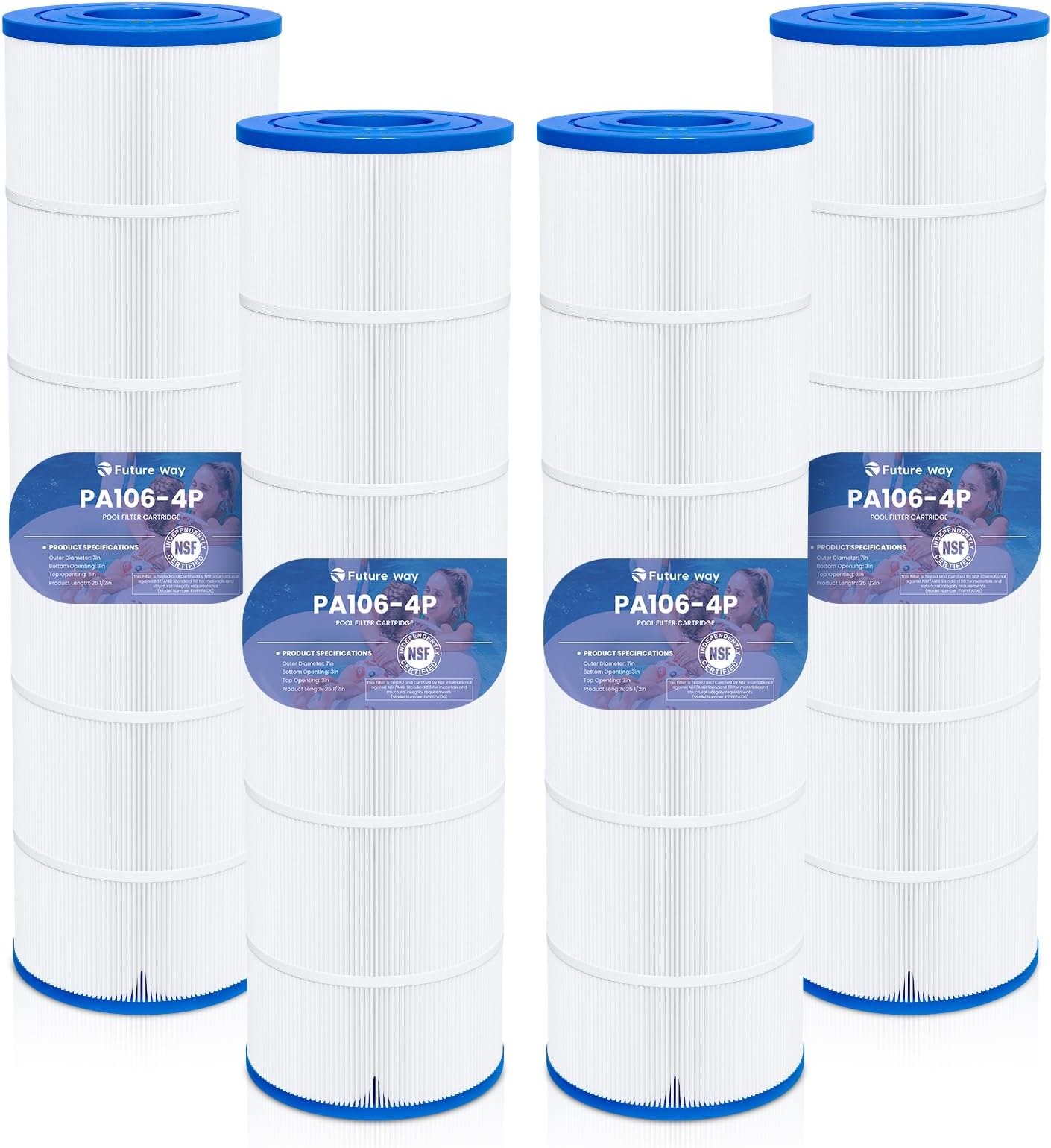 Future Way 4-Pack C4030 Pool Filter Cartridges Replacement for Hayward SwimClear C4030, C4025,C4020, Replace Hayward CX880XRE, Pleatco PA106, Unicel C-7488, 425sq.ft