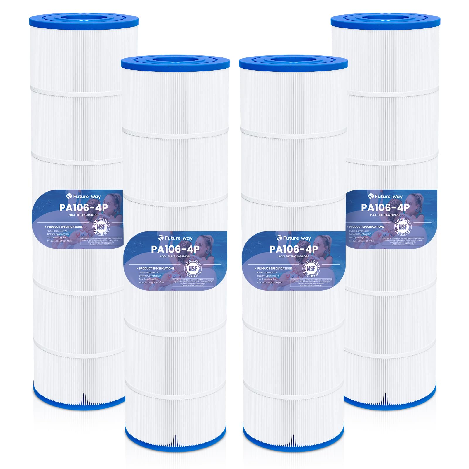 Future Way 4-Pack C4030 Pool Filter Cartridges Replacement for Hayward SwimClear C4030, C4025,C4020, Replace Hayward CX880XRE, Pleatco PA106, Unicel C-7488, 425sq.ft