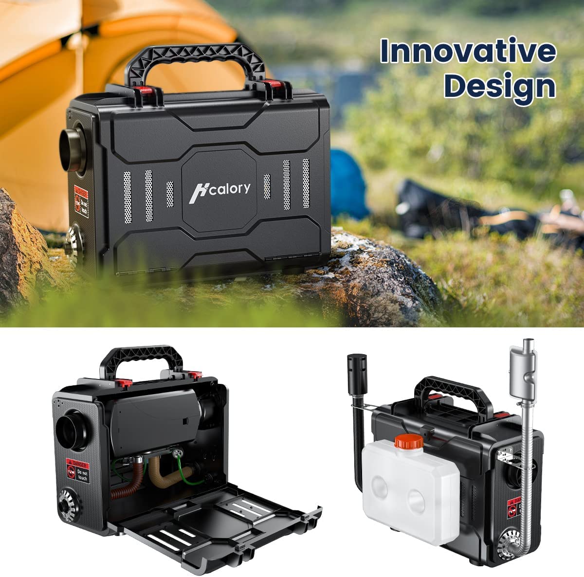 HCALORY 12V 5KW Diesel Air Heater All-in-One with Remote Control and LCD  Monitor for Car Trucks Boat Bus RV and Trailer, Saving Space and Easy to  Move, Black : Amazon.co.uk: Automotive