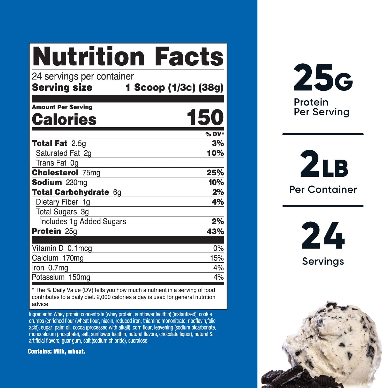 Nutricost Whey Protein Concentrate Powder (Cookies N Cream) 2LBS — Amazon image 2