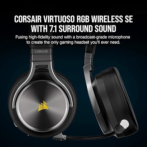 Miniatura 2 de Corsair CA-9011180-NA Virtuoso RGB - Auriculares inalámbricos para juegos - Sonido envolvente 7.1 de alta fidelidad con micrófono de calidad de