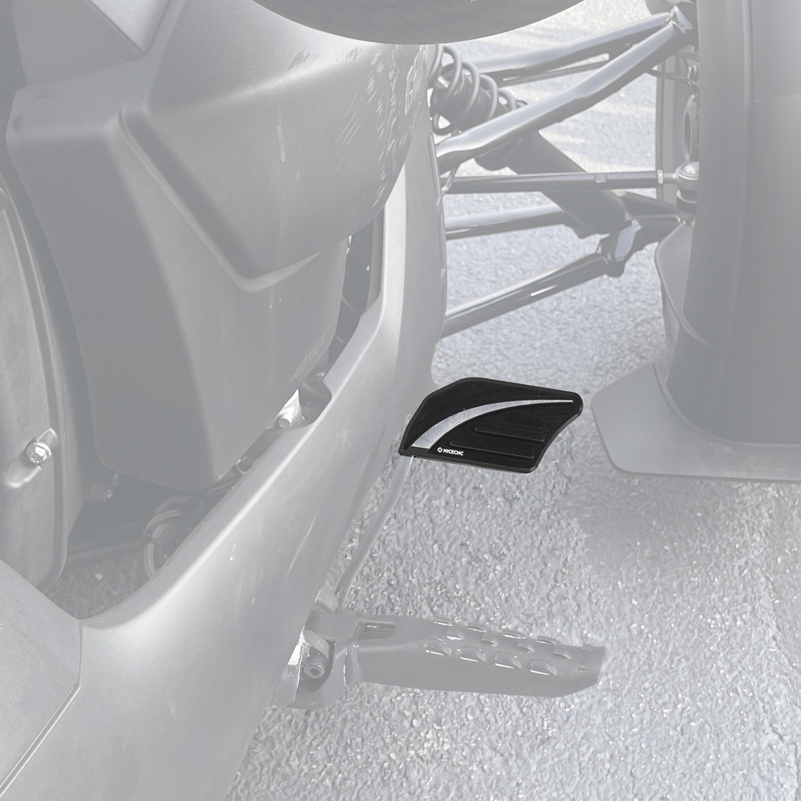 NICECNC Rallonge de pédale de Frein Noire pour MotoCompatibile with Can-Am Ryker 600 2019-2023, Ryker 600 Ace 2022-2023, Ryker 900 2019-2021 2023, Voir compatibilité, Aluminium 6061, anodisé, CNC