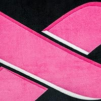 Vista 7 de Manta de lazo rosa (negro) para apoyar el cáncer de mama, manta súper suave de 50 x 60 pulgadas para dormitorio, sala de estar, primavera