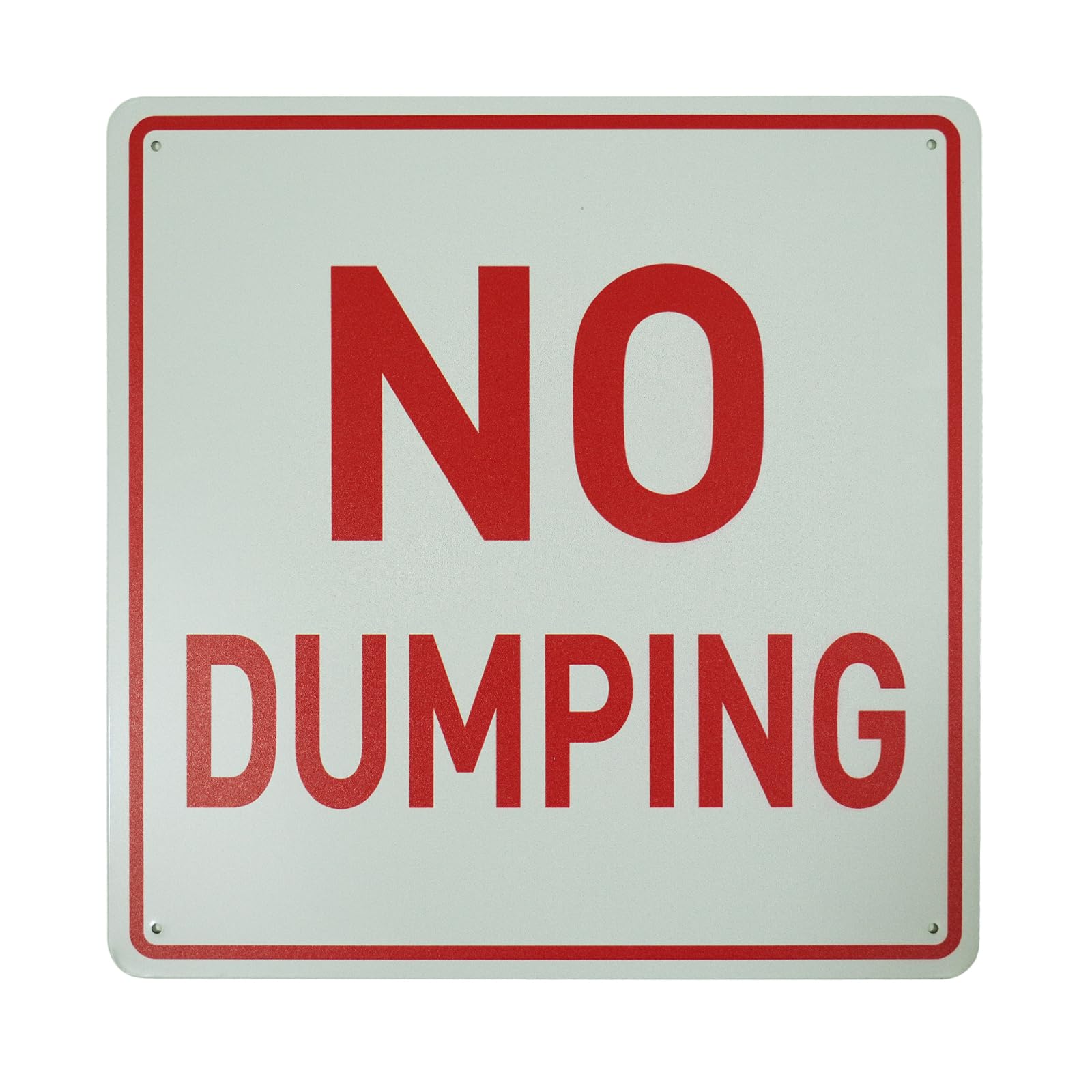 Street Sign Warning Plaque No Dumping Prevent Illegal Garbage Disposal On Land Sign Courtyard Decoration, Office Signs For Outdoor & Indoor 12 X 12 Inch