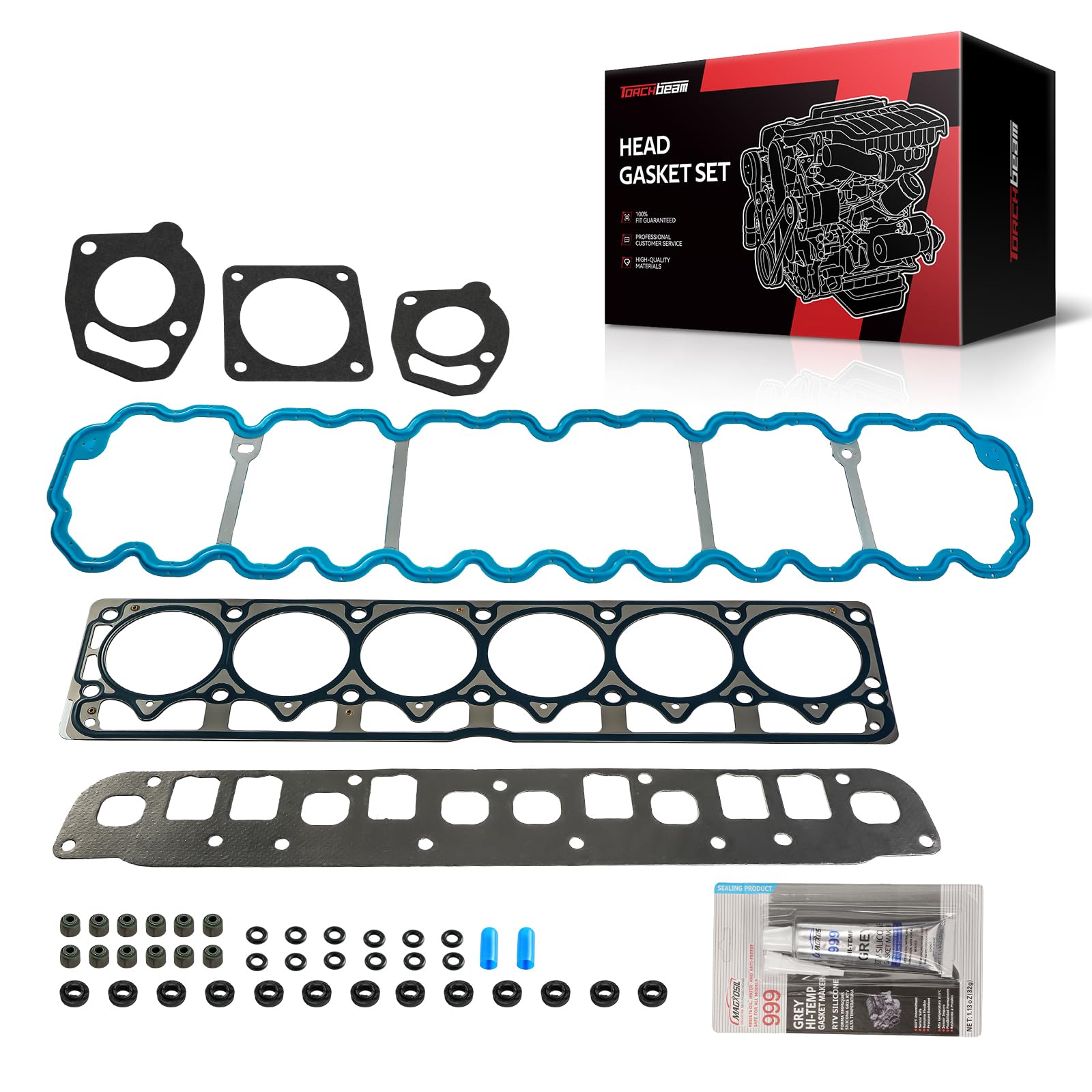 Torchbeam HS9076PT-4 Head Gasket Kit for Jeep Wrangler 1999-2003 4.0L