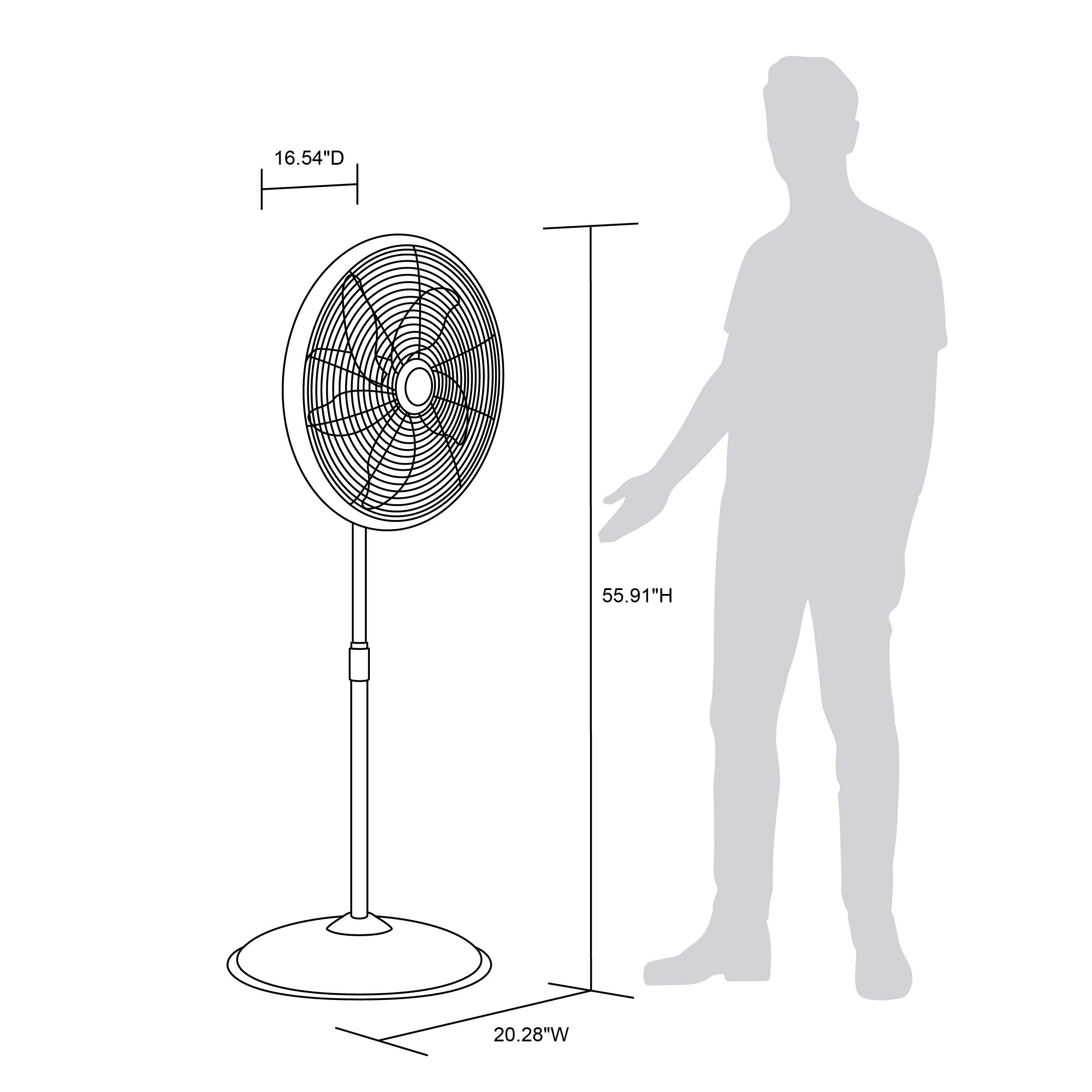 NewAir, AF600, Outdoor Misting Oscillating Pedestal Fan with Five