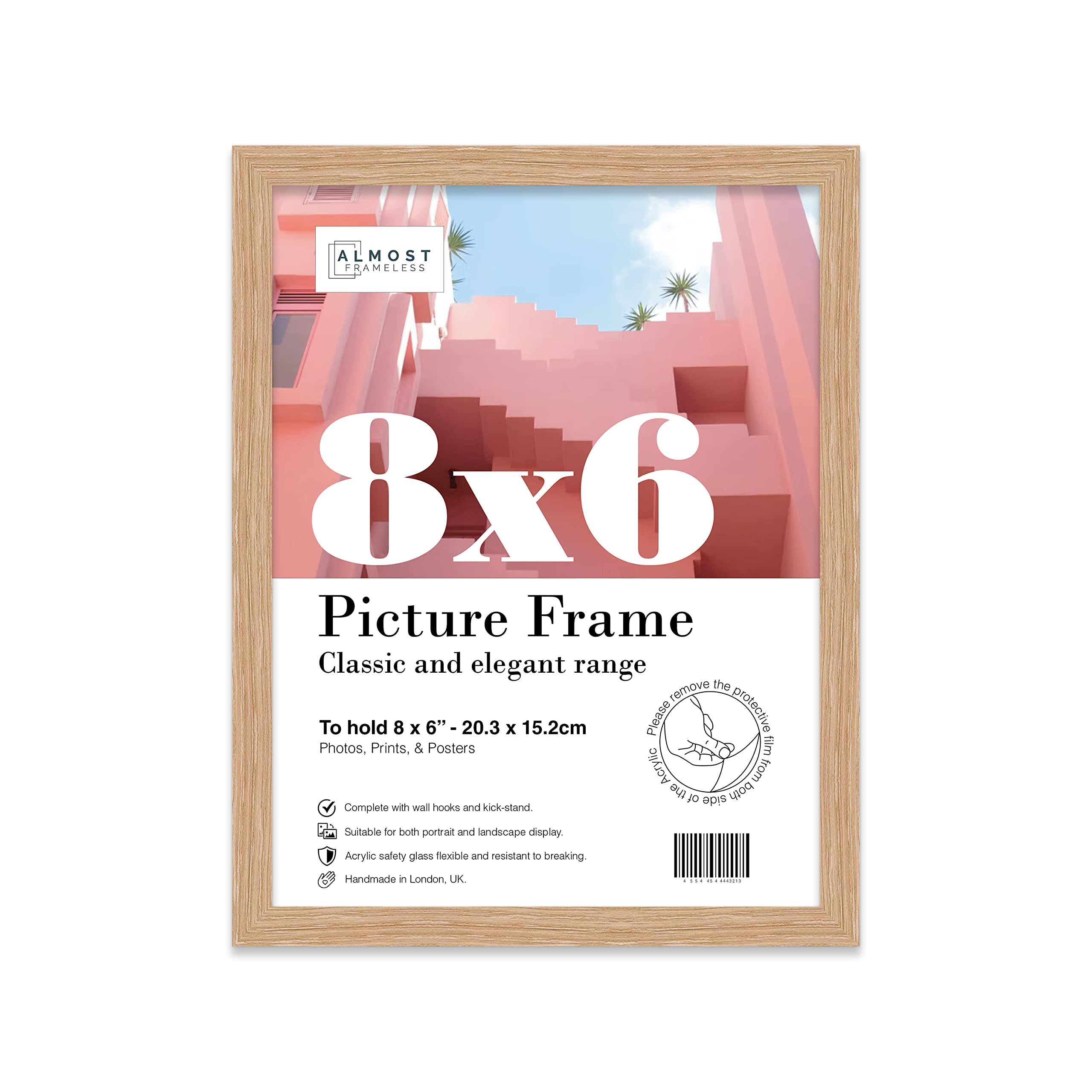 8X6 Oak Picture Frame (15.2 X 20.3Cm) PosterPhotoArtworkGallery Wall Or Print from B&Q