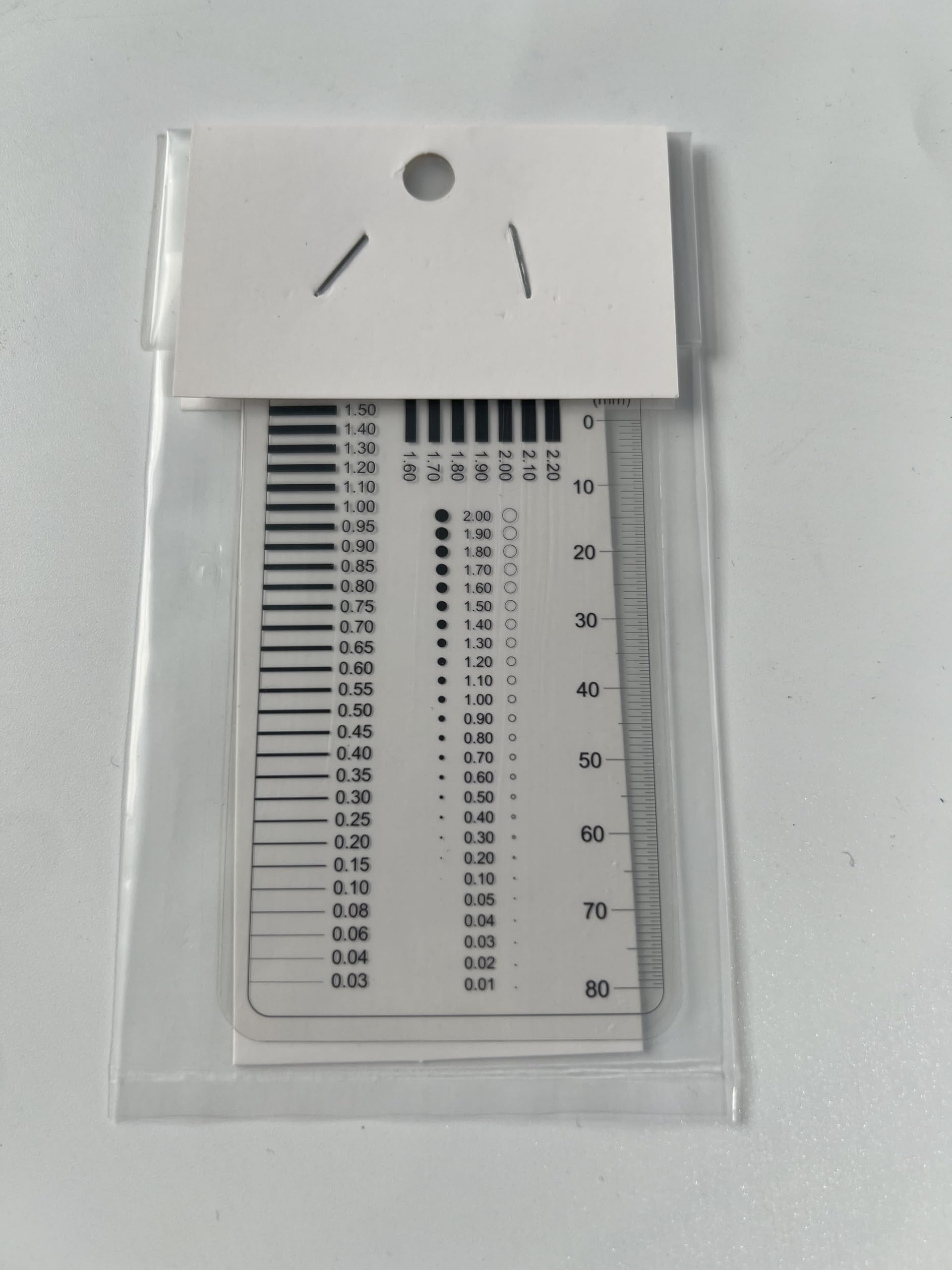 Defect Measuring Card Concrete Crack Width Ruler Set - 10 Pack, Clear Plastic Measurement ...
