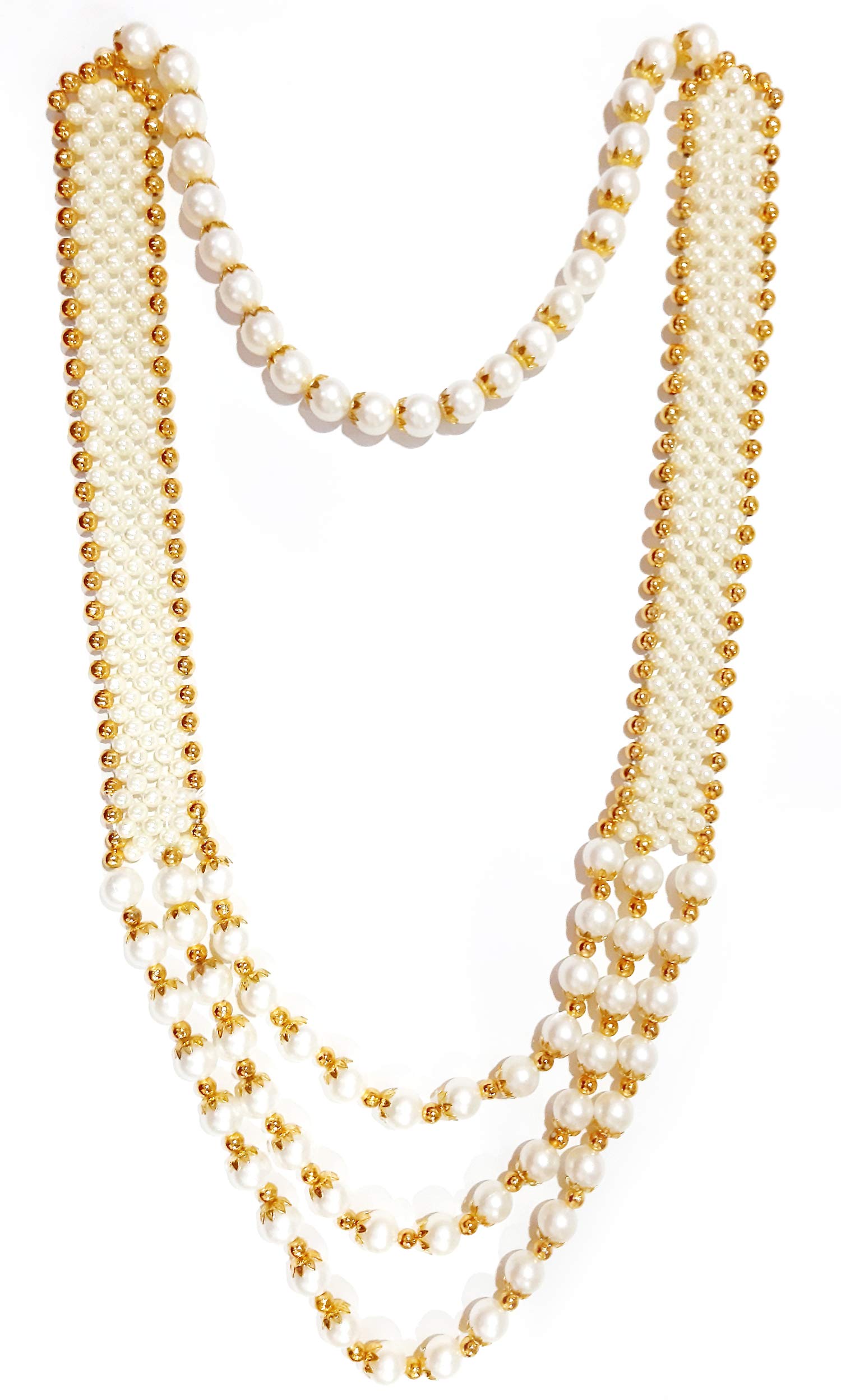 SRC Creations Multi string Necklace Jewellery for Groom Dulha Moti Mala Haar for Men or other useful occassion