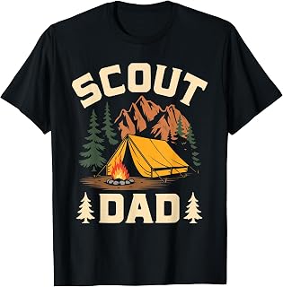 Scout Leader Dad Scouting Campfire Camping Tent T-Shirt