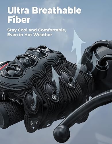 Miniatura 5 de KEMIMOTO - Guantes de motocicleta para hombre, guantes de ciclismo para pantalla táctil, para deportes al aire libre, en carretera, vehículo