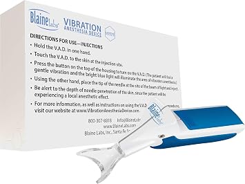 Vibration Anesthesia Device, Pain Relief Tool | Vaccinations, Insulin Shots, Injections, Pediatric Use, Needle Discomfort Reduction, Shot Helper, Kids and Adults