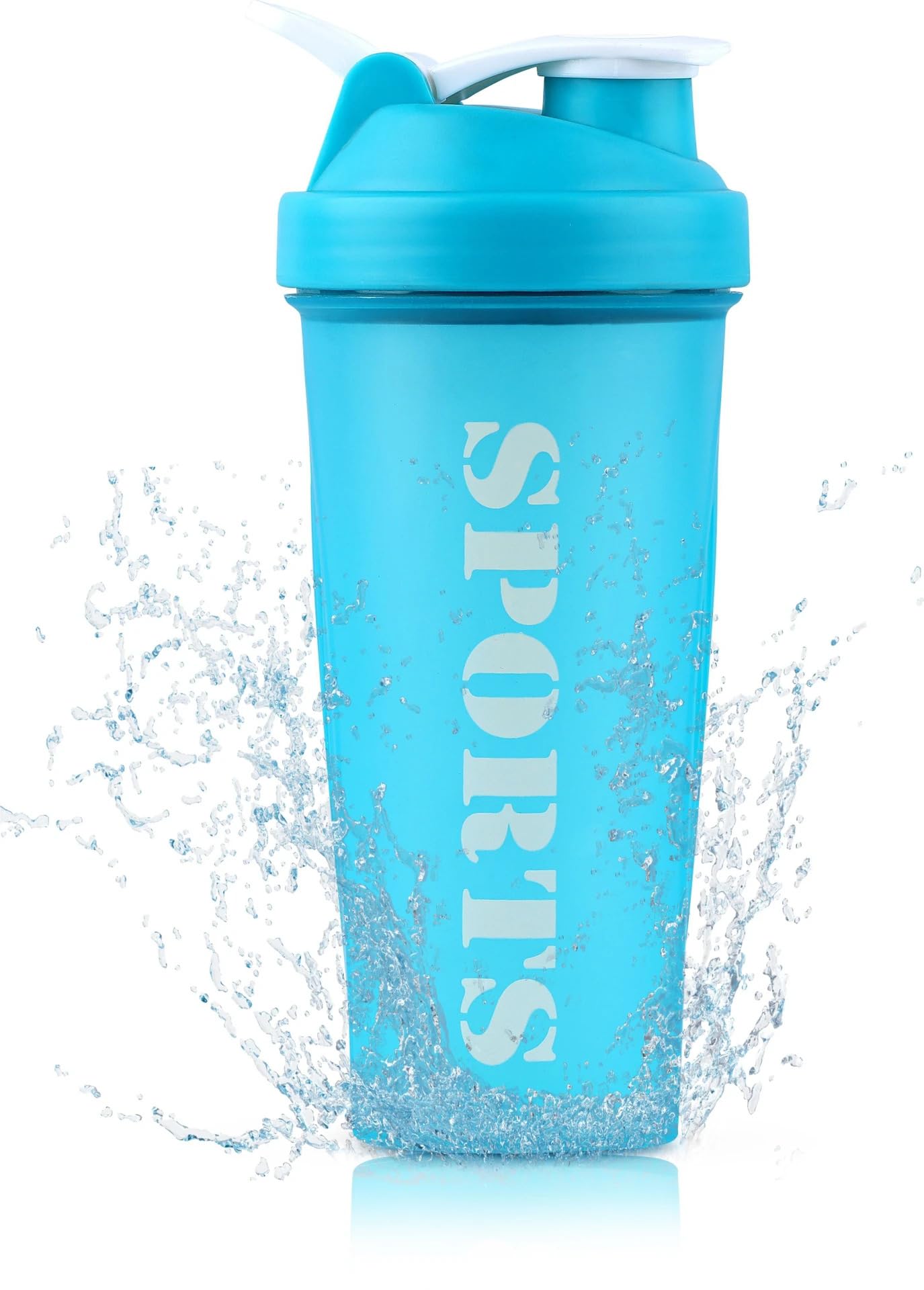 Workout Shaker Bottle with Steel Mixer Ball for Gym Sky Blue - 700ml | Leak Proof, Steel Mixer Ball, Gym Use, 700ml Capacity-image-41