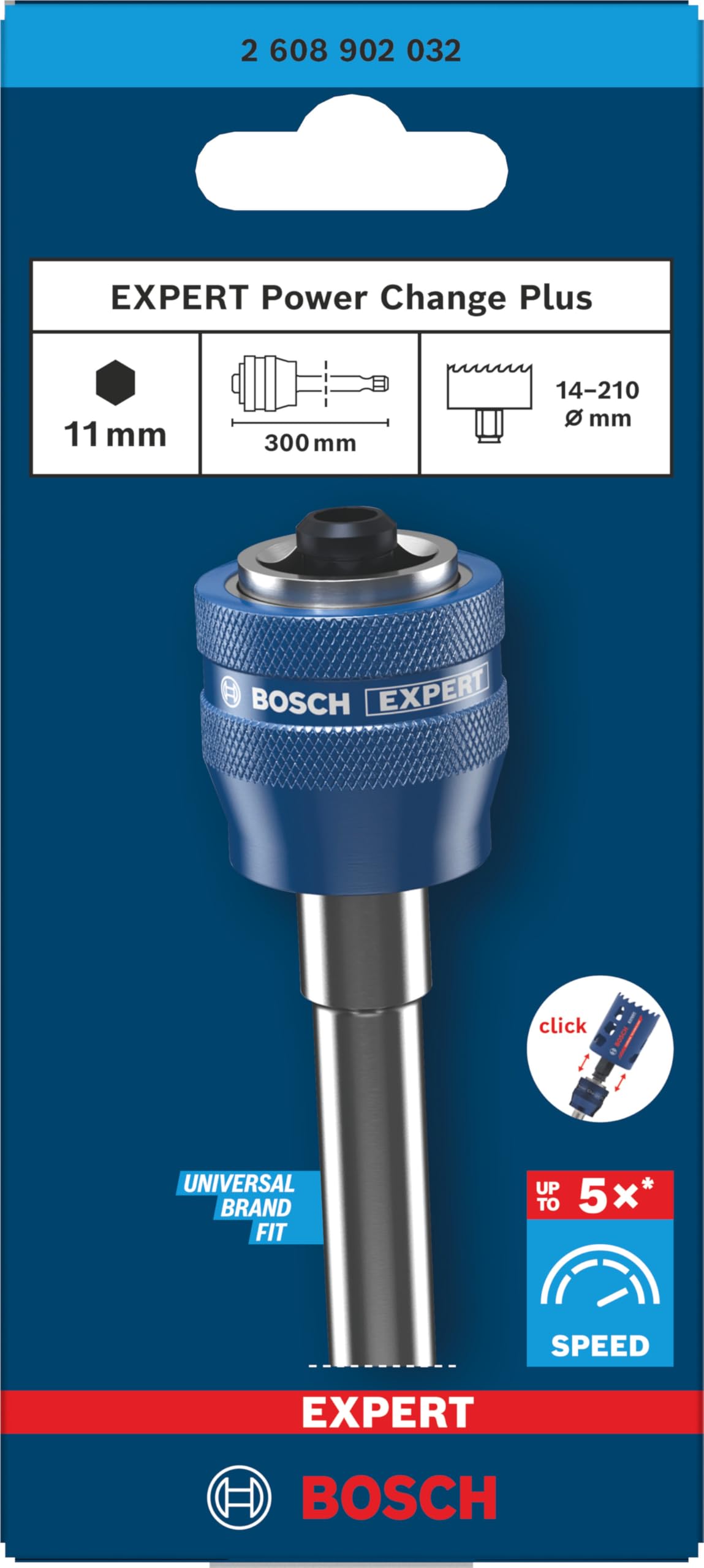 Bosch 1x Extensión Eje Sierra Corona EXPERT Power Change plus