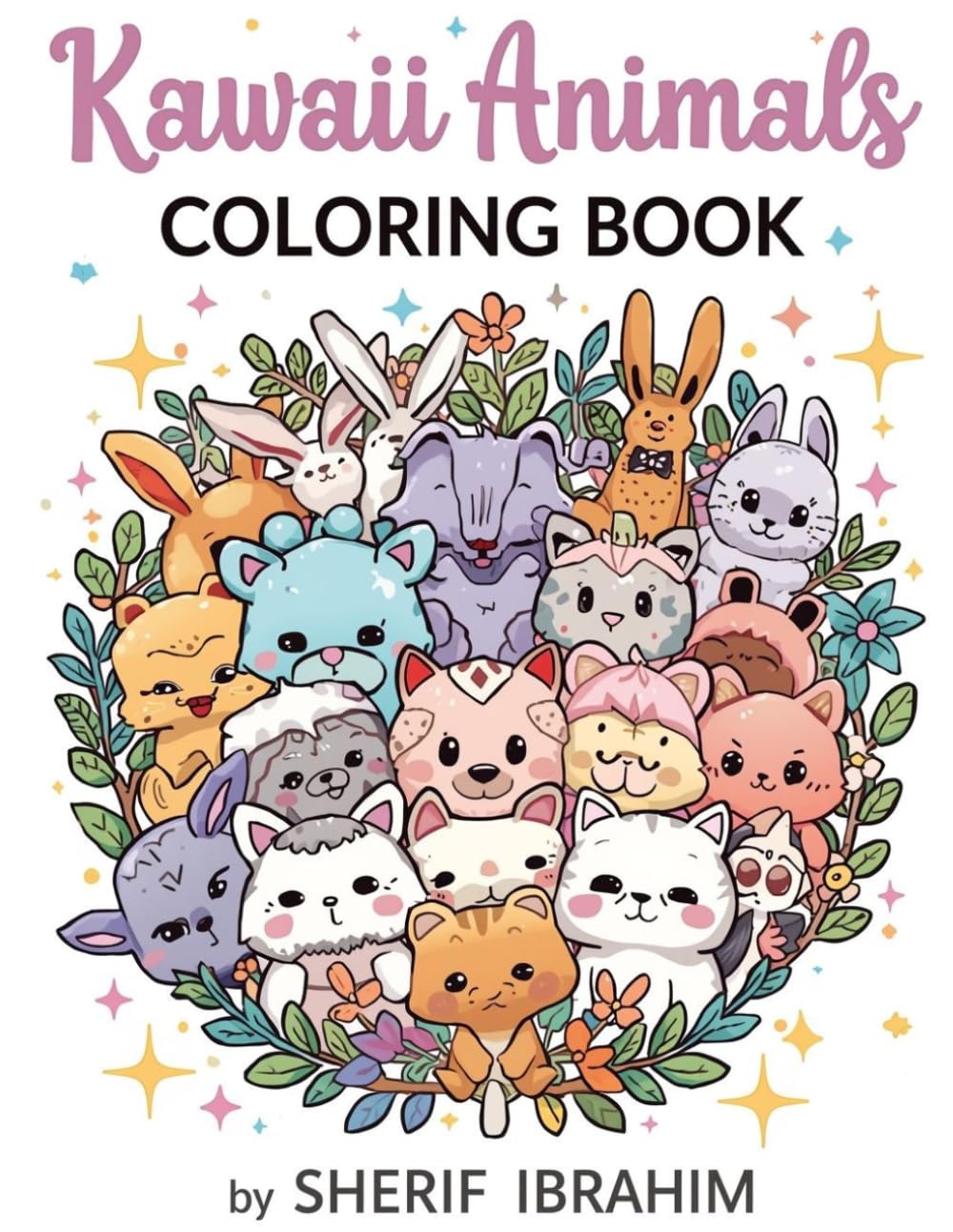Kawaii Animals Coloring Book: Cute and Adorable Animals with Easy Coloring Pages for Boys and Girls (Kawaii Animals Coloring Series)
