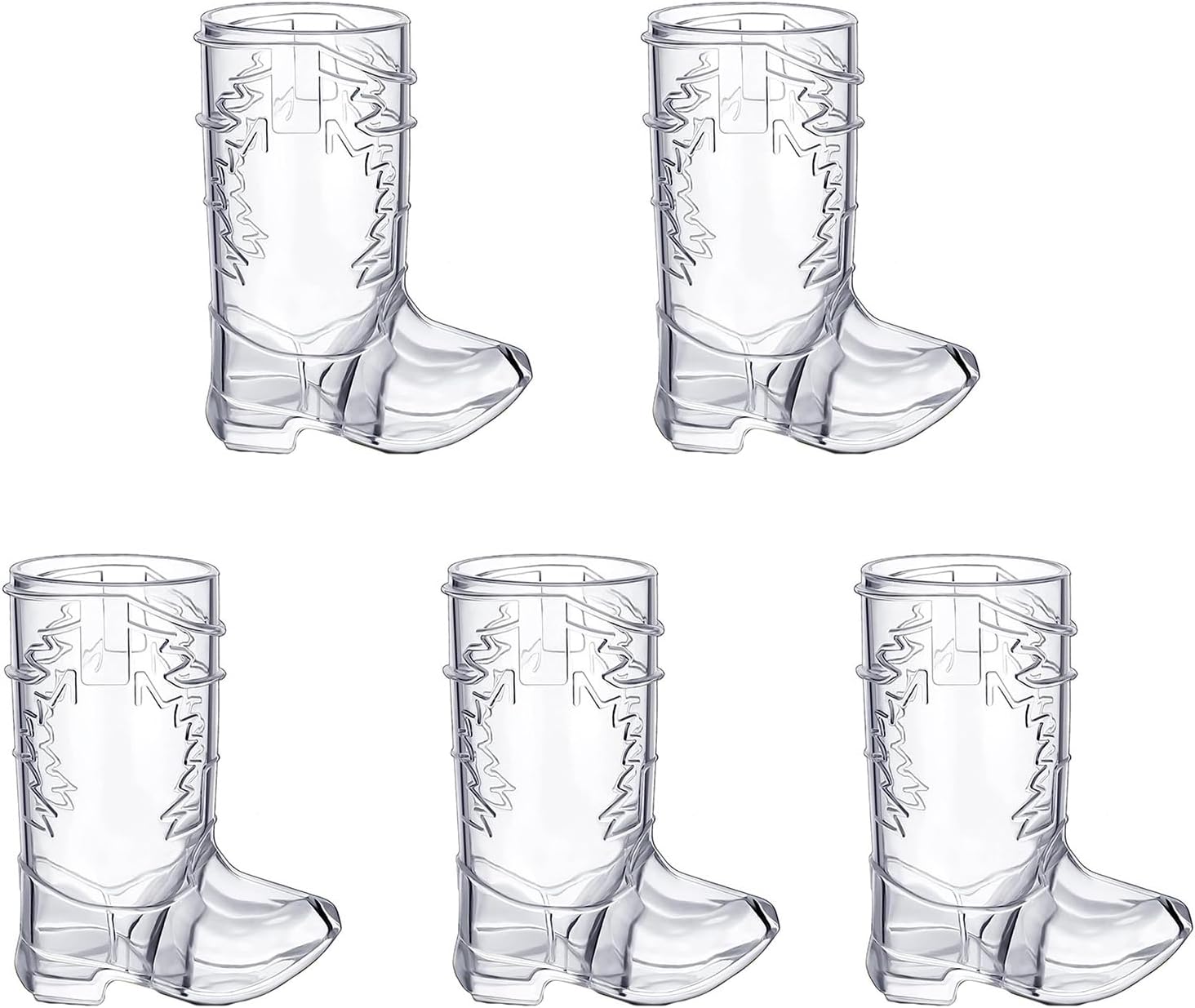 jyibinee 5PCS Wine Cup, Cowboy Boots Wine Glasses, Western