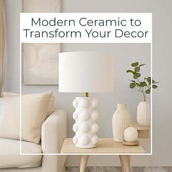 Ceramic 22 Bubble Table Lamp, White