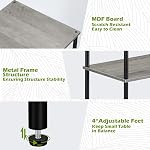 3 Tier Tall Side Table Small Telephone Table Stand with Storage Shelves 31.6 Inch Tall End Table Night Stand for Small Space Living Room Bedroom Bathroom Kitchen, Gray