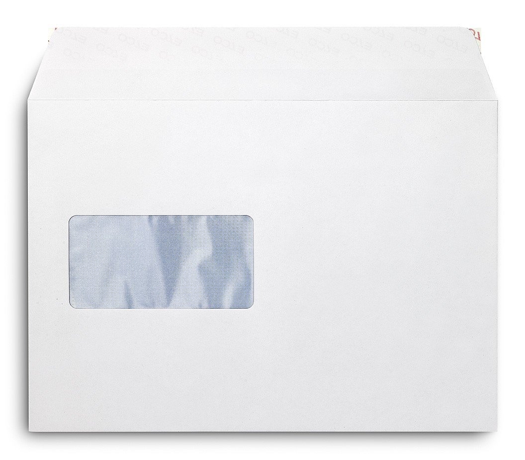 REALPACK® 50 x C5/A5 White Envelopes - Window Self Seal White Envelopes SS 90gsm