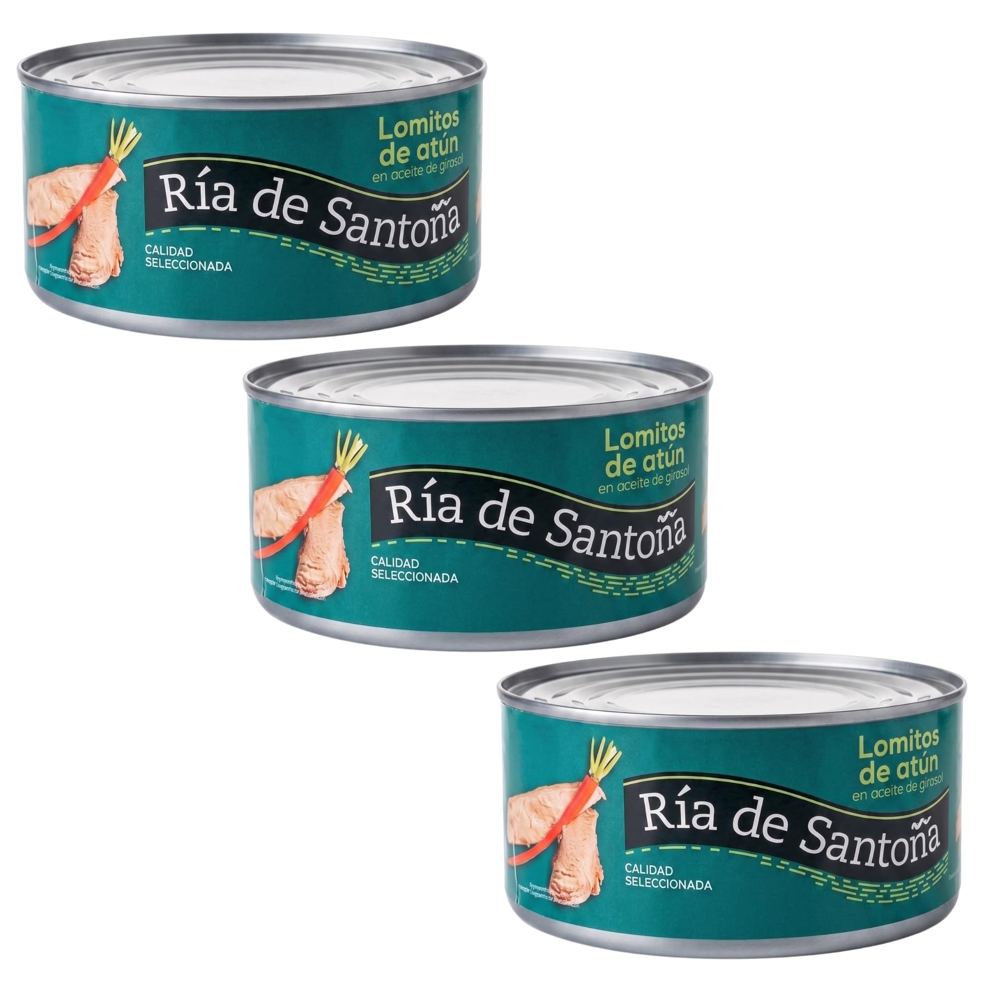 Lomitos de Atún Aceite de Girasol Ría de Santoña Calidad Seleccionada 900g | 600g escurrido, gran formato, piezas seleccionadas, sin carbohidratos, tapas, ensaladas, hostelería, gourmet, aperitivo