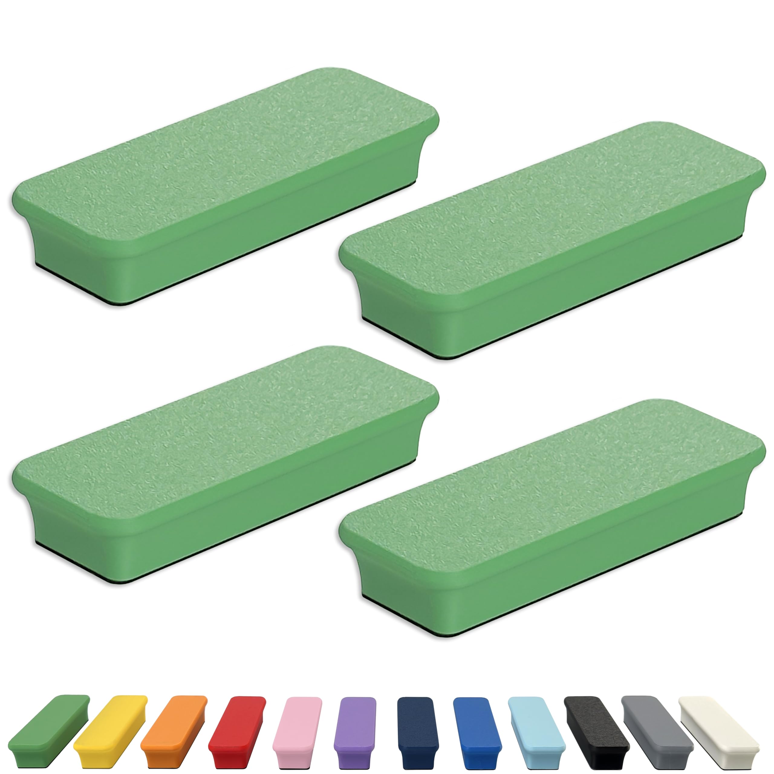 Glassboard Studio Mega Magnets - Neodymium - Heavy Duty, Colorful, Ergonomic, Ideal for Crafting, Quilting, and as Magnetic Knife Holders (4, Spring Green Bar) โ image 1