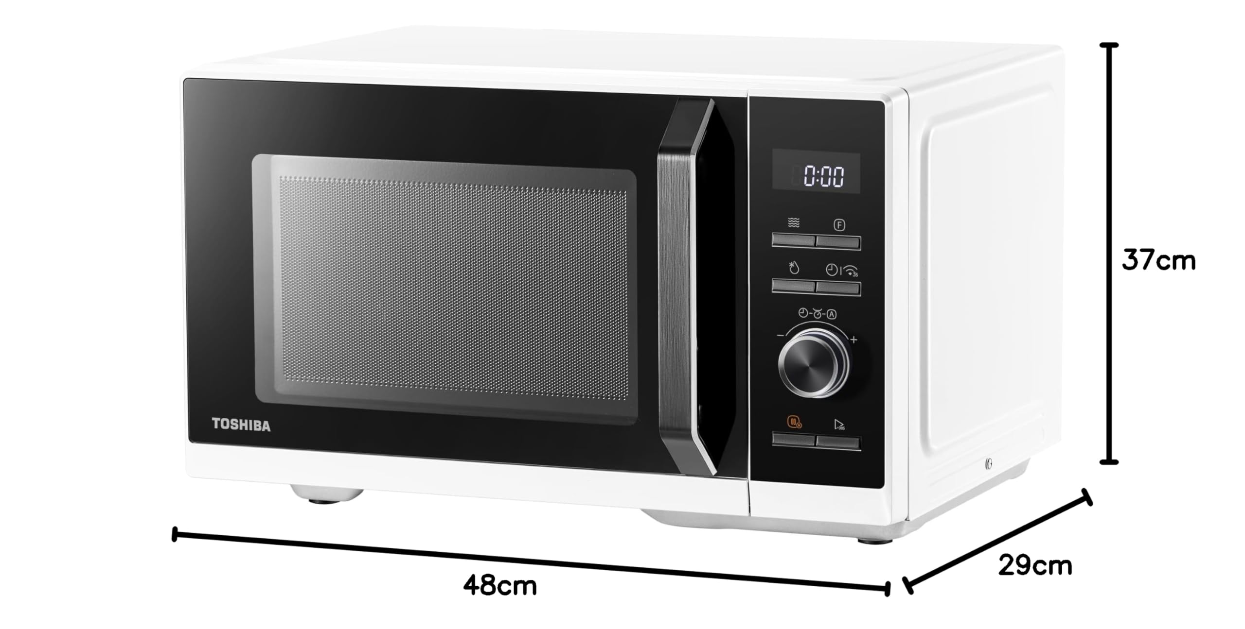 Toshiba Microonde 3 in 1 MW3-SAC23SF(WH) 23 Litri 900 Watt con Grill e Aria Calda Bianco
