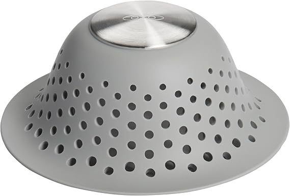 OXO Good Grips Silicone Shower & Tub Drain Protector, Hair Drain Catcher