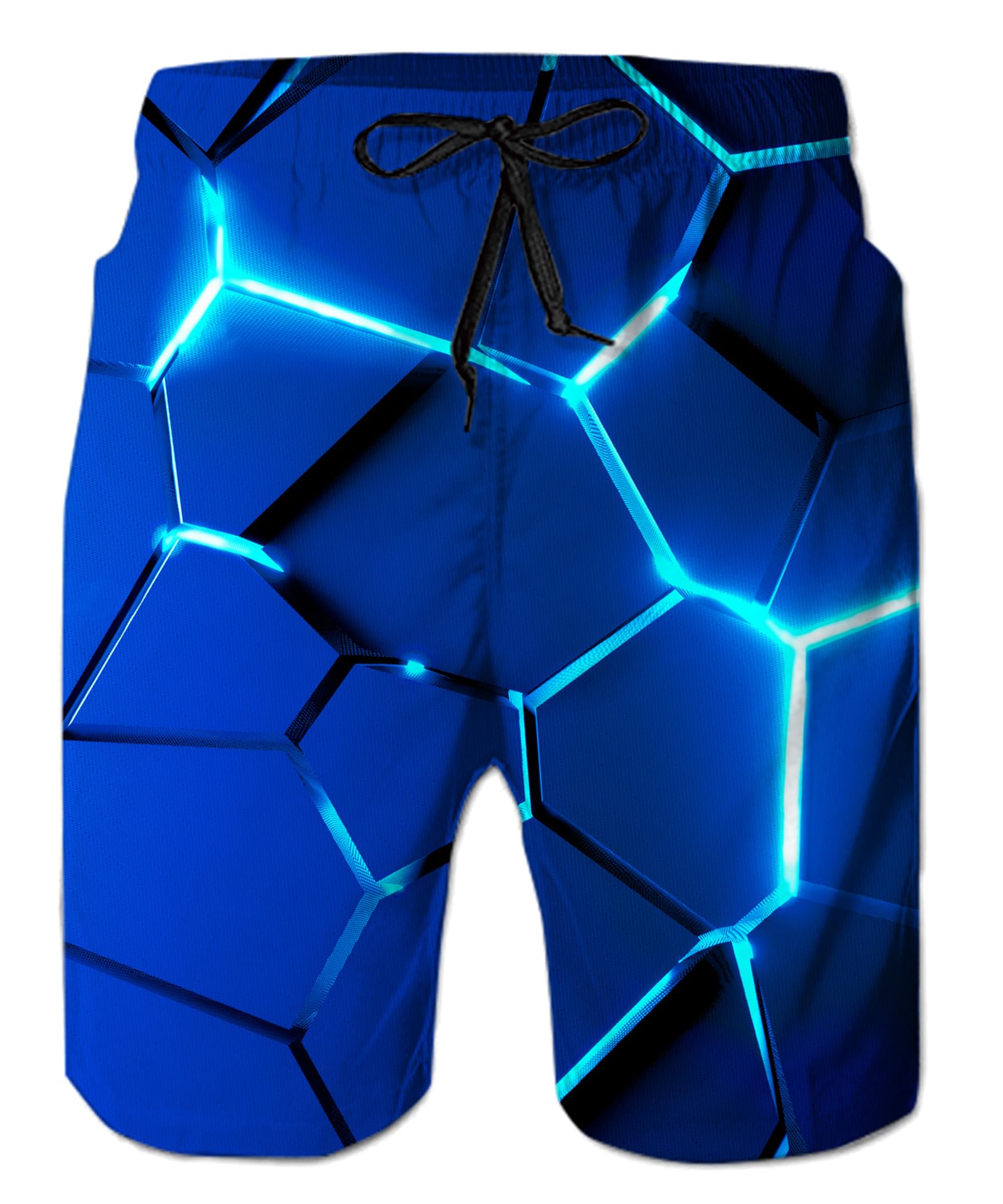 ALISISTER Herren Badehose Sommer Badeshorts 3D Druck Schnell Trocknend Hawaii Surf Schwimmhose Sporthose