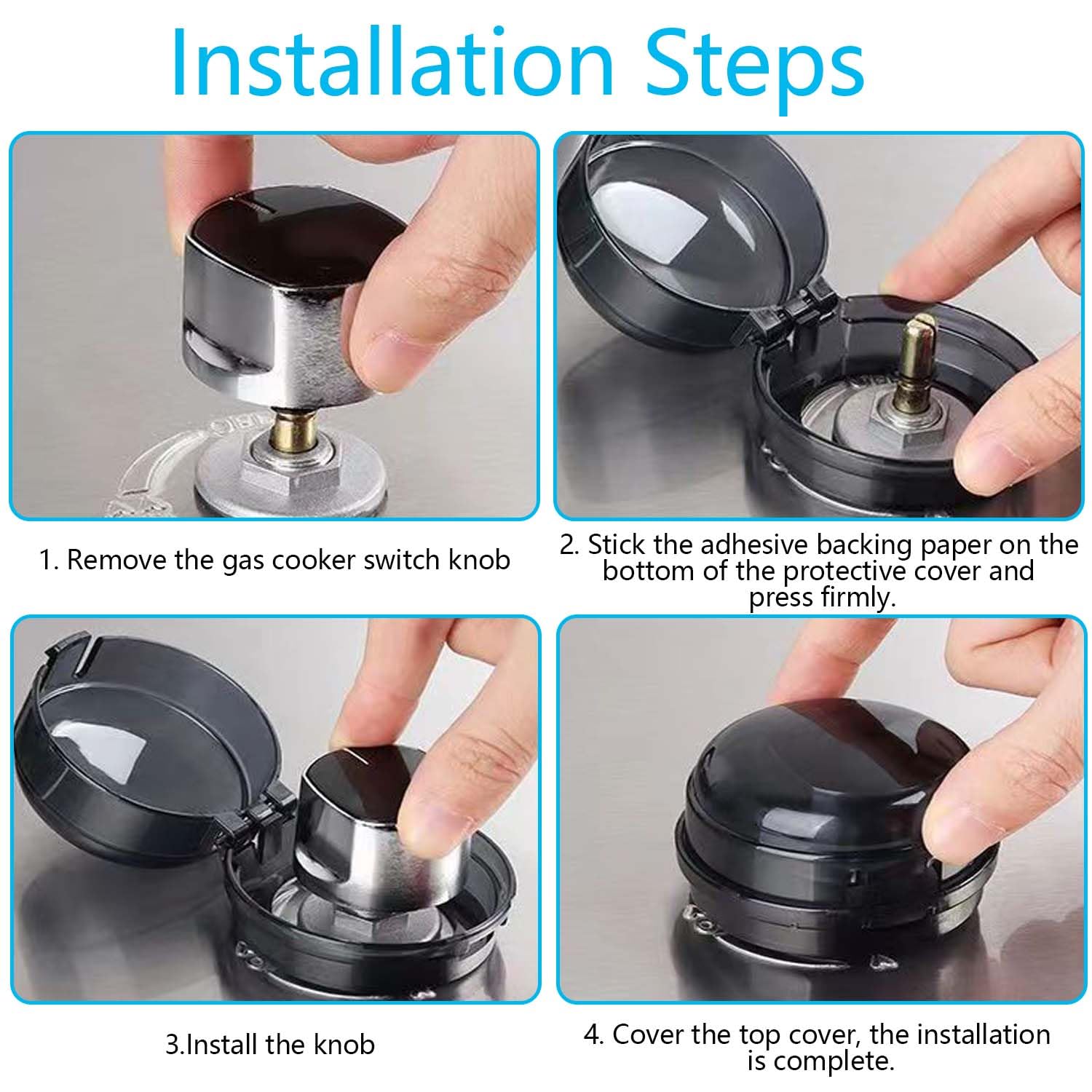 Small Size Gas Stove Knob Safety Covers: 6Pcs Child Proof Stove Covers Diameter 0.1 inches, Non-Universal Compact Size Baby Proof Oven knobs Locks for Only Height Under 1.5"
