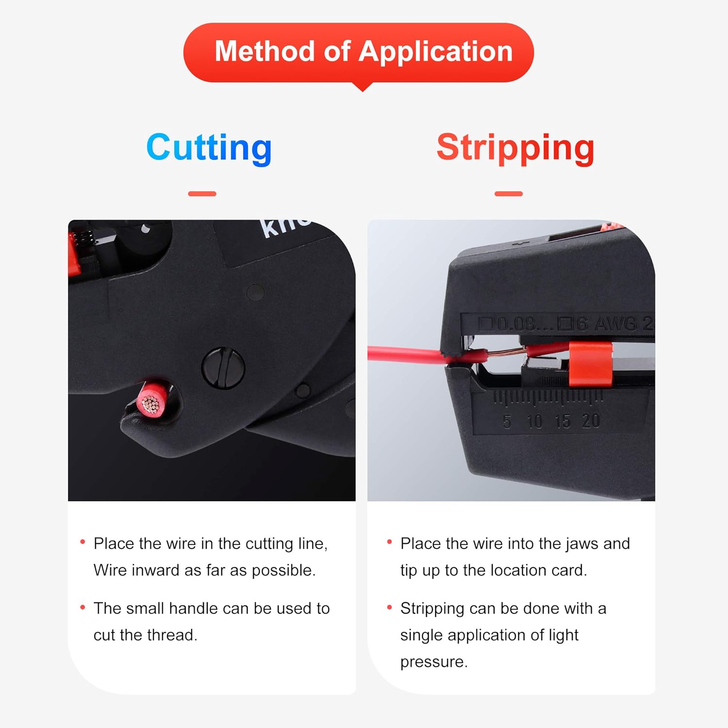 Wire Stripper,Knoweasy Mini Wire Stripping Tool and Automatic Stripper and Cutter for Electronic and Automotive Repair( 10-28 AWG),Suitable for Women - - 