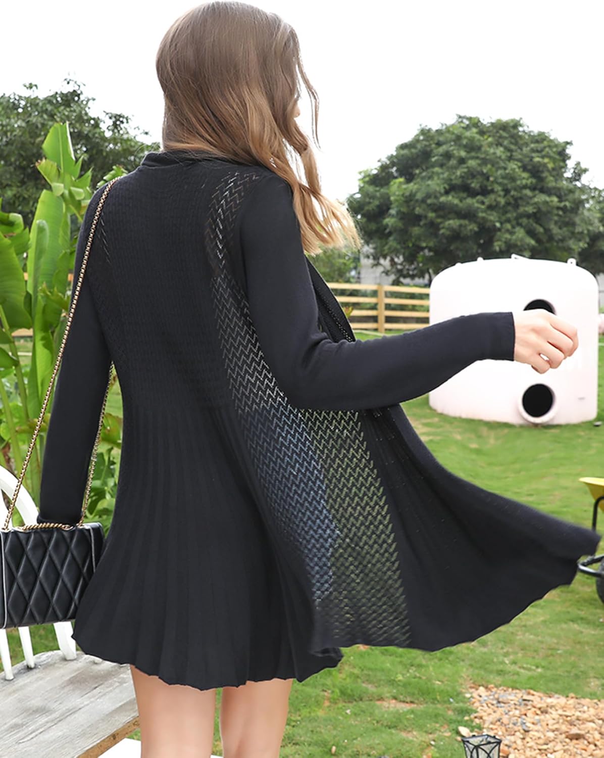 iClosam Women Open Front Cardigans Casual Long Sleeve Lightweight Knit Cardigan Sweater - Image 6