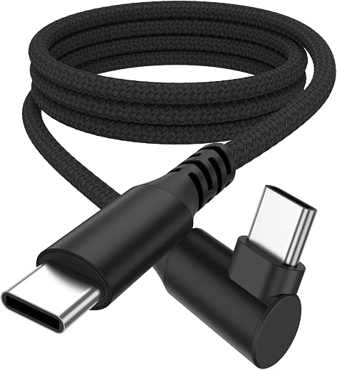 Meliya USB C to USB C Cable Long 200CM,Type C to Type C Cable Right Angle 60W Type C Charger Lead Fast Charging for iPhone...