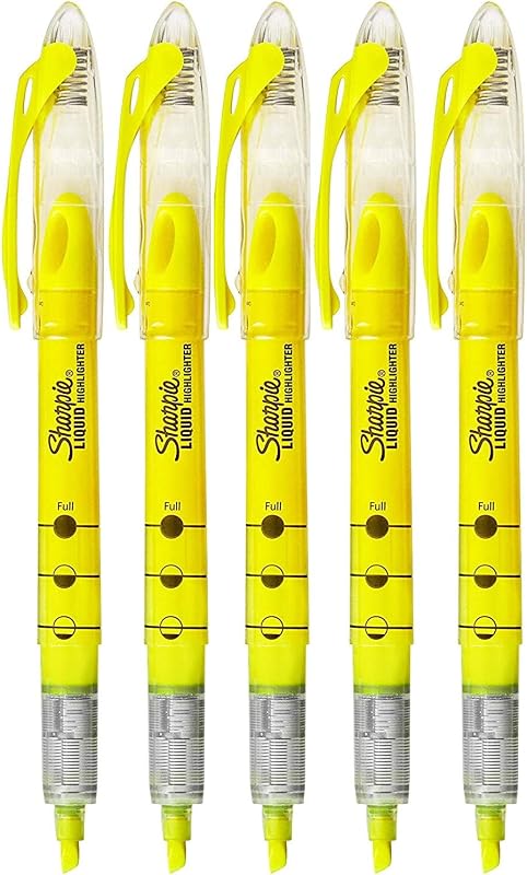 Sharpie Accent Liquid Pen Style Highlighters HILIGHTER,LQD ACCENT,FYW (Pack of5) (1)