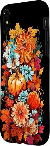 Miniatura 8 de iPhone 14 Plus otoño cosecha hojas flores otoño calabaza colorido jardín caso